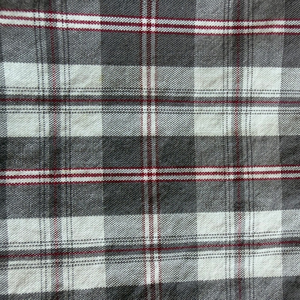 Carhartt Mens Relaxed Fit Plaid Short‎ Sleeve Button Down Shirt Grey Red 2XL - Picture 7 of 9